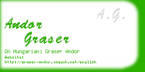andor graser business card